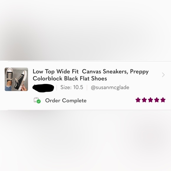 Low Top Wide Fit  Canvas Sneakers, Preppy Colorblock Black Flat Shoes - Picture 6 of 6